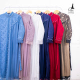 GAMIS OZIAS BROKAT INAYA FIORA 09942 Ld 80 95 105 120 140 I Gamis Dewasa Ibu Dan Anak I Gamis Wisuda Wanita I Gamis Kondangan Pesta I Gamis Bridesmaid I Pakaian Muslimah Jumbo 2XL 4XL