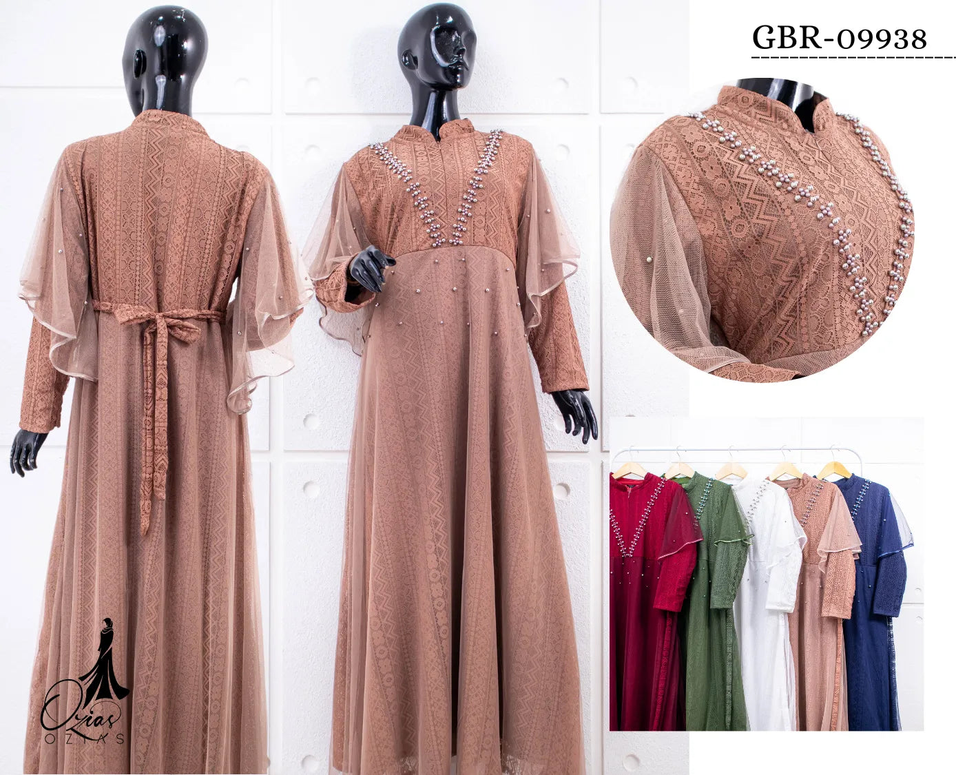 GAMIS OZIAS BROKAT 09938 LD 105 I Gamis Pesta Remaja I Fashion Muslimah Dewasa