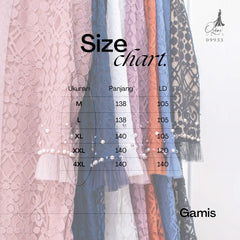GAMIS OZIAS BROKAT FIMELA 09933 LD 105 120 140 I Gamis Kondangan Jumbo I Fashion Muslimah I Jumbo 2XL 4XL