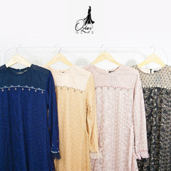 GAMIS OZIAS BROKAT 09328 LD 105 I Gamis Kondangan Cantik I Gamis Fashion Remaja
