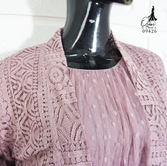 GAMIS OZIAS BROKAT 09426 LD 105 I Gamis Kondangan Cantik I Gamis Fashion Muslimah