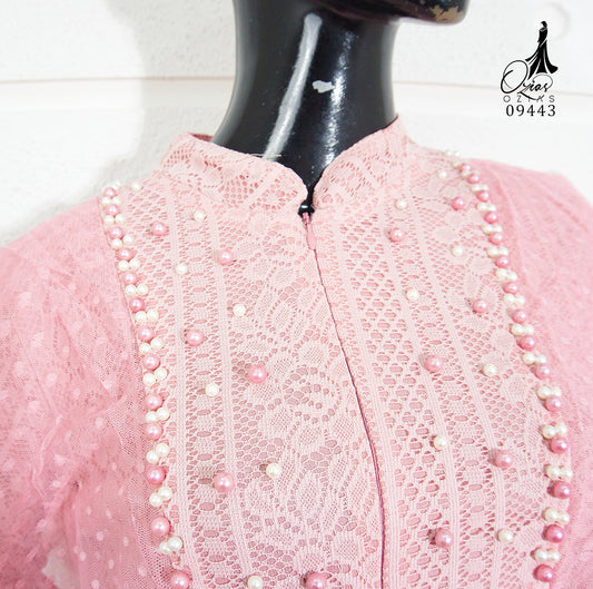 GAMIS OZIAS BROKAT 09443 LD 105 I Gamis Busui Kondangan I Gamis Remaja Wisuda