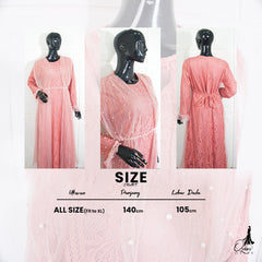 GAMIS OZIAS BROKAT 09495 LD 105 I Gamis Kondangan Cantik I Gamis Fashion Muslimah