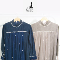 GAMIS OZIAS BROKAT 09496 LD 105 I Gamis Kondangan Simpel I Gamis Wisuda Wanita