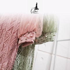 GAMIS OZIAS BROKAT CORNELI 09553 LD 105 | Gamis Pesta Wisuda | Gamis Mewah