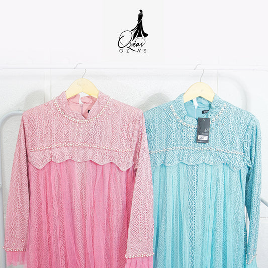 GAMIS OZIAS BROKAT 09672 LD 105 I Gamis Kondangan Remaja Simpel I Gamis Pengajian Muslimah Wanita
