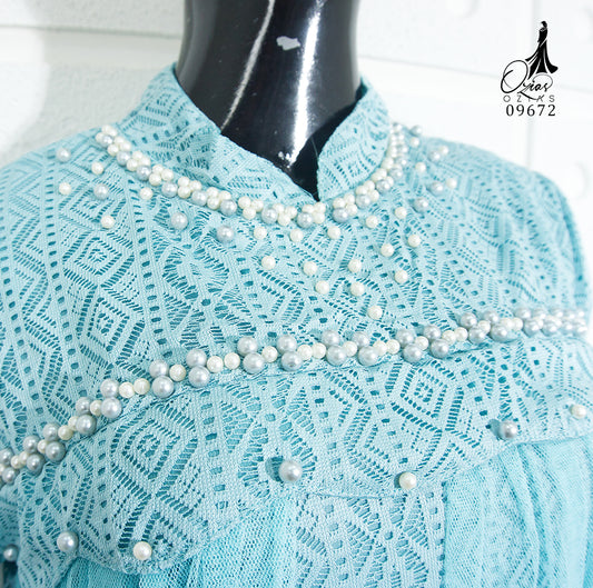 GAMIS OZIAS BROKAT 09672 LD 105 I Gamis Kondangan Remaja Simpel I Gamis Pengajian Muslimah Wanita