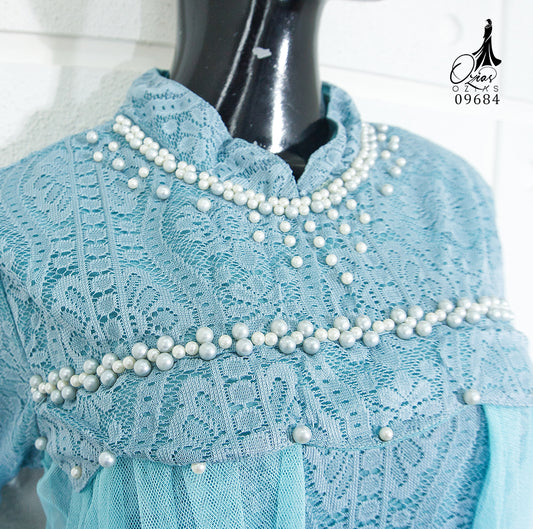 GAMIS OZIAS BROKAT 09684 LD 105 I Gamis Pesta Simpel I Gamis Kondangan Cantik