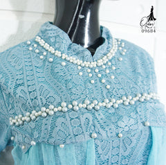 GAMIS OZIAS BROKAT 09684 LD 105 I Gamis Pesta Simpel I Gamis Kondangan Cantik