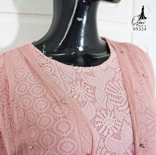 GAMIS OZIAS BROKAT 09324 LD 105 120 I Fashion Muslim Remaja I Gamis dewasa Motif Nyaman 2XL