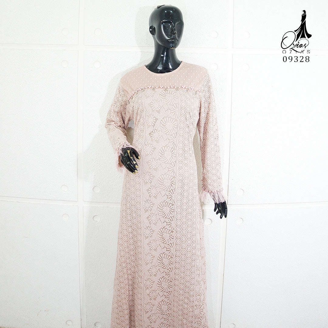 GAMIS OZIAS BROKAT 09328 LD 105 I Gamis Kondangan Cantik I Gamis Fashion Remaja