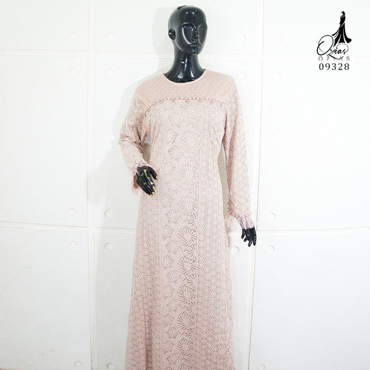 GAMIS OZIAS BROKAT 09328 LD 105 I Gamis Kondangan Cantik I Gamis Fashion Remaja