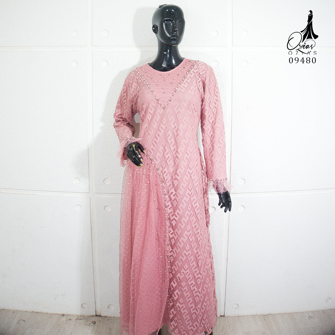 GAMIS OZIAS BROKAT 09672 LD 105 I Gamis Kondangan Remaja Simpel I Gamis Pengajian Muslimah Wanita