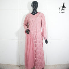 GAMIS OZIAS BROKAT 09672 LD 105 I Gamis Kondangan Remaja Simpel I Gamis Pengajian Muslimah Wanita