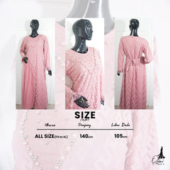 GAMIS OZIAS BROKAT ZIGZAG PREMIUM 09480 LD 105 I Gamis Fashion Muslimah I Gamis Wisuda Remaja Nyaman Panjang