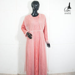 GAMIS OZIAS BROKAT 09495 LD 105 I Gamis Kondangan Cantik I Gamis Fashion Muslimah