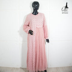 GAMIS OZIAS BROKAT 09503 LD 105 I Gamis Kondangan Fashion I Gamis Kondangan Busui Nyaman