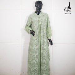 GAMIS OZIAS BROKAT CORNELI 09553 LD 105 | Gamis Pesta Wisuda | Gamis Mewah