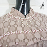 GAMIS OZIAS BROKAT TILE 09562 LD 105 I Gamis Kondangan Mewah I Gamis Pesta Tangan Balon Nyaman
