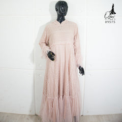 GAMIS OZIAS BROKAT 09575 LD 105 I Gamis Kondangan Simpel I Gamis Fashion Muslimah Wanita