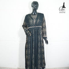 GAMIS OZIAS BROKAT 09575 LD 105 I Gamis Kondangan Simpel I Gamis Fashion Muslimah Wanita