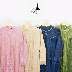 GAMIS OZIAS BROKAT IMPORT PREMIUM 09729 LD 105 I Gamis Muslimah Pesta I Dress Home