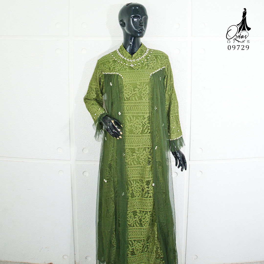GAMIS OZIAS BROKAT IMPORT PREMIUM 09729 LD 105 I Gamis Muslimah Pesta I Dress Home