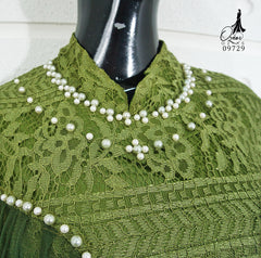 GAMIS OZIAS BROKAT IMPORT PREMIUM 09729 LD 105 I Gamis Muslimah Pesta I Dress Home