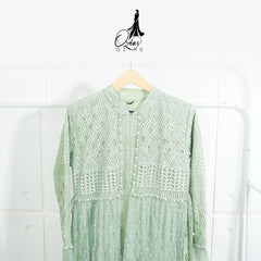 GAMIS OZIAS BROKAT BALIYA 09817 LD 105 I Gamis Wanita Cantik I Gamis Wanita Muslimah Busui Friendly Nyaman Panjang