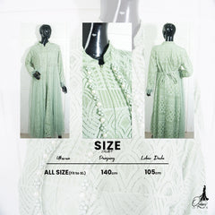 GAMIS OZIAS BROKAT BALIYA 09817 LD 105 I Gamis Wanita Cantik I Gamis Wanita Muslimah Busui Friendly Nyaman Panjang