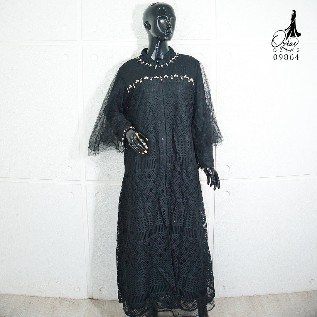 GAMIS OZIAS BROKAT BALIYA 09864 LD 105 I Gamis Kondangan Cantik I Gamis Simpel Wanita Nyaman Muslim