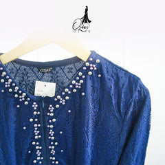GAMIS OZIAS BROKAT FLORANCE 09888 LD 105 I Gaun Pesta Muslimah I Fahion Dewasa Muslim Busui Friendly Nyaman Panjang