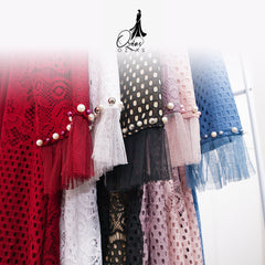 GAMIS OZIAS BROKAT 10021 LD 105 I Gamis Kondangan Wanita I Gamis Fashion Casual