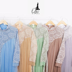 GAMIS OZIAS BROKAT INAYA TEREZA 10022 LD 105 I Gamis Kondangan Wanita I Gamis Fashion Casual