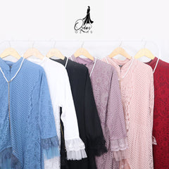 GAMIS OZIAS BROKAT ALYA 10025 LD 105 I Gamis Kondangan Wanita I Gamis Casual Lebaran I Ga mis Bini Orang