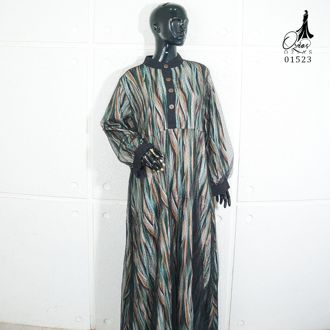 GAMIS OZIAS BROKAT RAYON 01523 LD 105 I Gamis Kondangan Simpel I Gamis Busui Friendly Nyaman Muslim Panjang