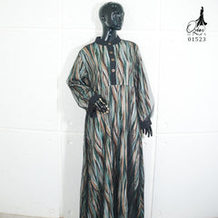 GAMIS OZIAS BROKAT RAYON 01523 LD 105 I Gamis Kondangan Simpel I Gamis Busui Friendly Nyaman Muslim Panjang