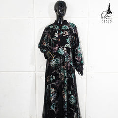 GAMIS OZIAS BROKAT RAYON 01525 LD 105 I Gamis Kondangan Simpel I Gamis Pesta Muslimah Nyaman Santai Mewah