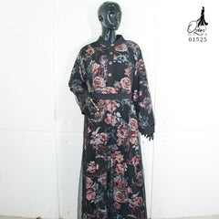 GAMIS OZIAS BROKAT RAYON 01525 LD 105 I Gamis Kondangan Simpel I Gamis Pesta Muslimah Nyaman Santai Mewah