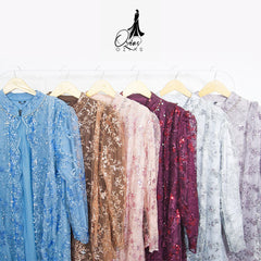 GAMIS OZIAS TILE 07274 LD 105 I Gamis Kondangan Wanita I Gamis Fashion Casual