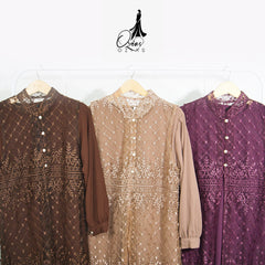 GAMIS OZIAS TILE 07275 LD 105 120 I Gamis Kondangan Casual I Gamis Formal Wanita 2XL
