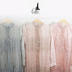 GAMIS OZIAS TILE SATEN EMBOS 07283 LD 105 I Gamis Kondangan Wanita I Gamis Fashion Casual