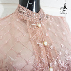 GAMIS OZIAS TILE SATEN EMBOS 07283 LD 105 I Gamis Kondangan Wanita I Gamis Fashion Casual