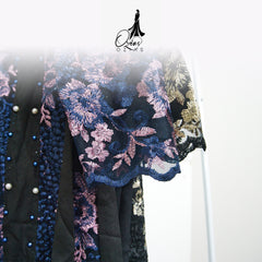 GAMIS OZIAS JETBLACK 03910 LD 105 I Gamis Kondangan Cantik I Gamis Pesta Muslimah Santai Panjang