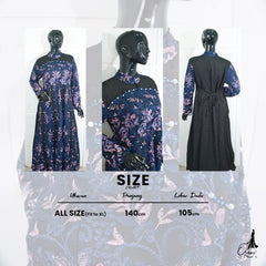 GAMIS OZIAS JETBLACK 03910 LD 105 I Gamis Kondangan Cantik I Gamis Pesta Muslimah Santai Panjang