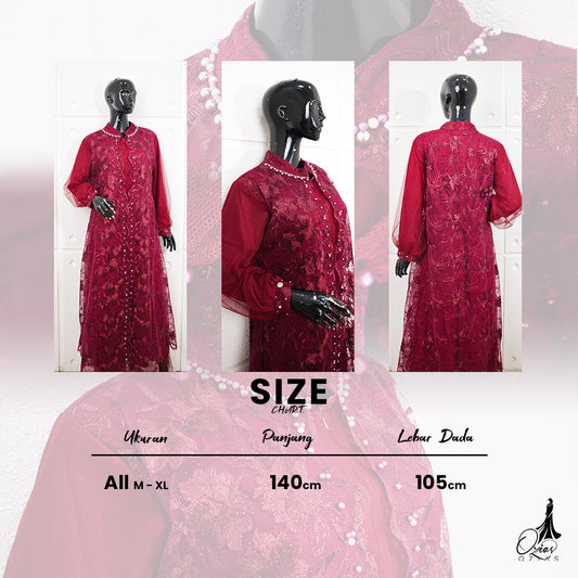 GAMIS OZIAS TILE NAMIRA 07106 LD 105 I Gamis Kondangan Wanita I Gamis Fashion Casual