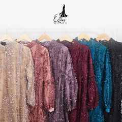 GAMIS OZIAS TILE 07242 LD 105 I Gamis Kondangan Wanita I Gamis Fashion Casual