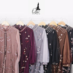 GAMIS OZIAS TILE 07244 LD 105 I Gamis Kondangan Cantik I Gamis Fashion Casual