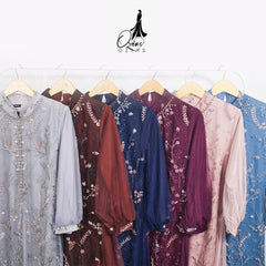 GAMIS OZIAS TILE 07254 LD 105 I Gamis Kondangan Wanita I Gamis Casual Formal
