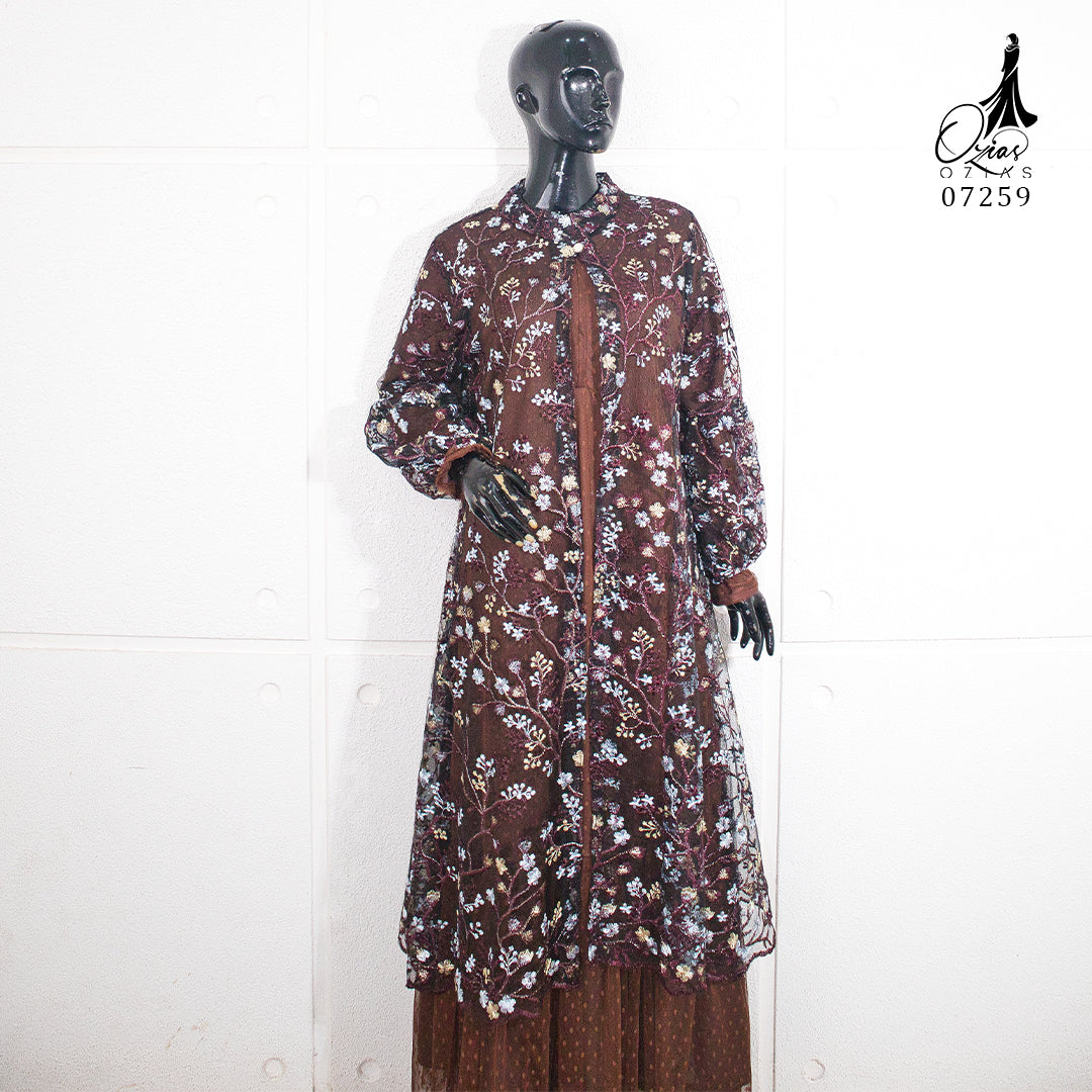 GAMIS OZIAS TILE 07259 LD 105 I Gamis Kondangan Wanita I Gamis Fashion Casual